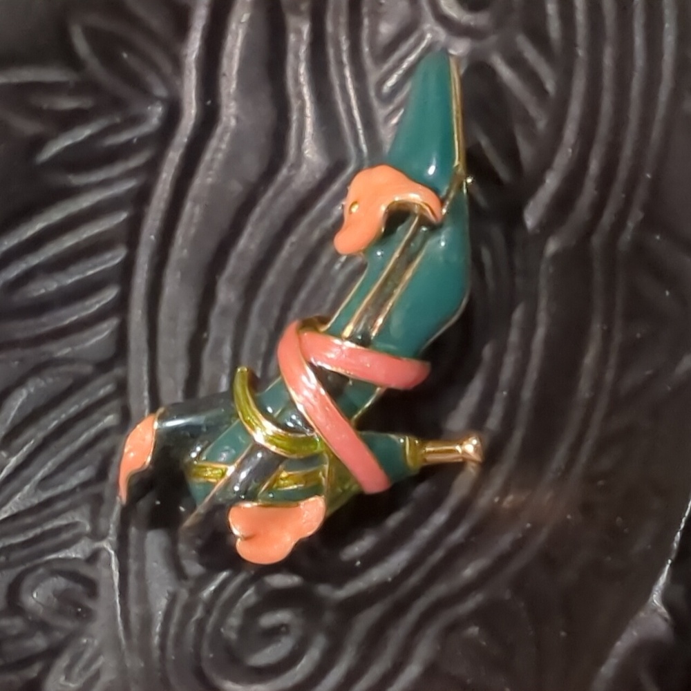 Vintage KJL High Heel Lily Brooch